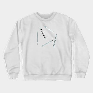 Pencils Blue - Full Size Image Crewneck Sweatshirt